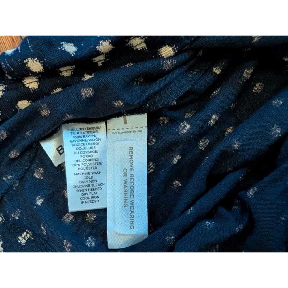 NWT LOFT Summer Black Beige Dress Women's Medium $50 - Picture 10 of 10
